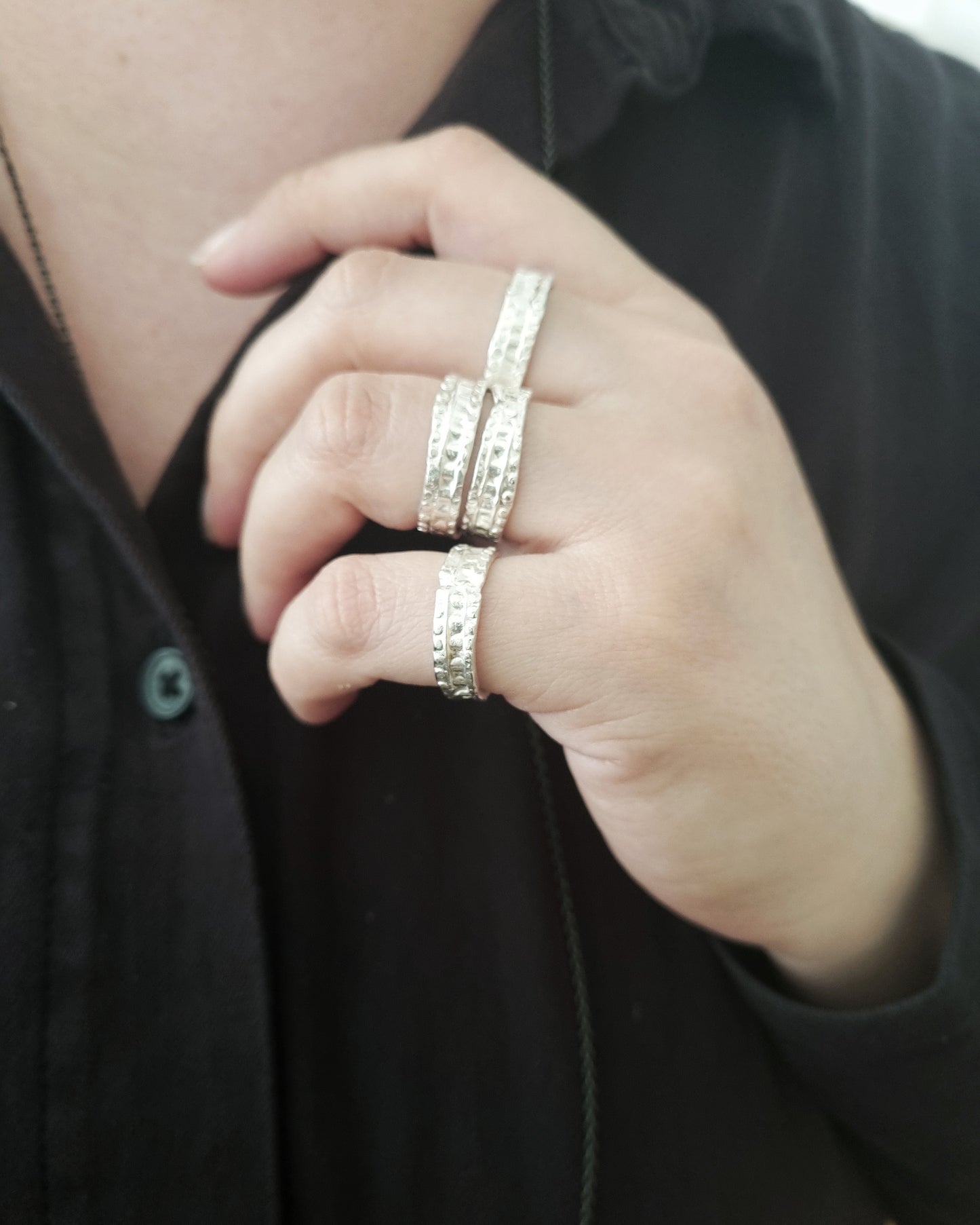 ALICE Rugged Silver Ring