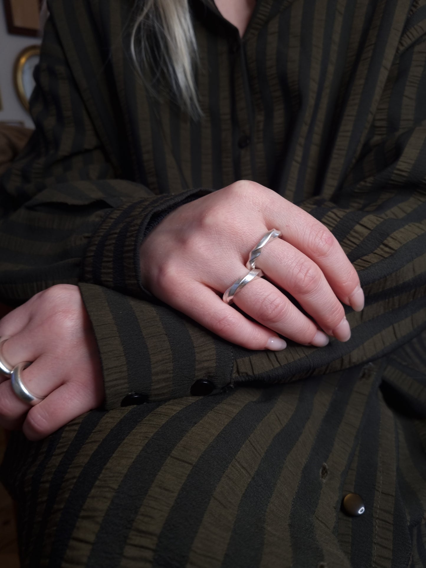 VERONIA Twisted Silver Ring