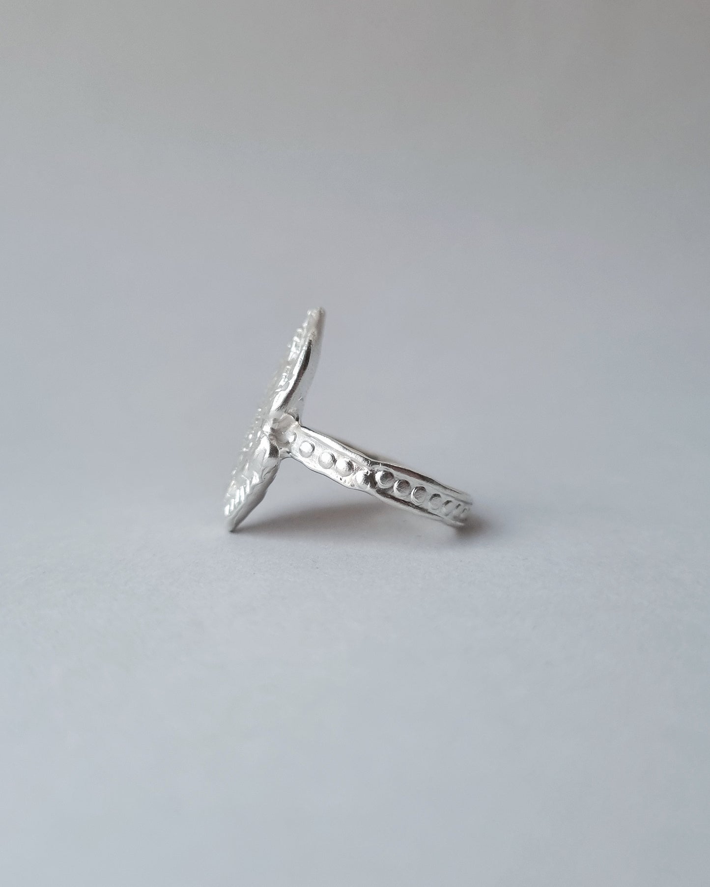 SELMA Floral Silver Ring, size 55
