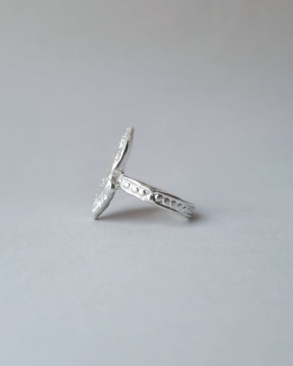 SELMA Floral Silver Ring, size 55