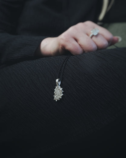 FRAME Dotted Edge Silver Pendant