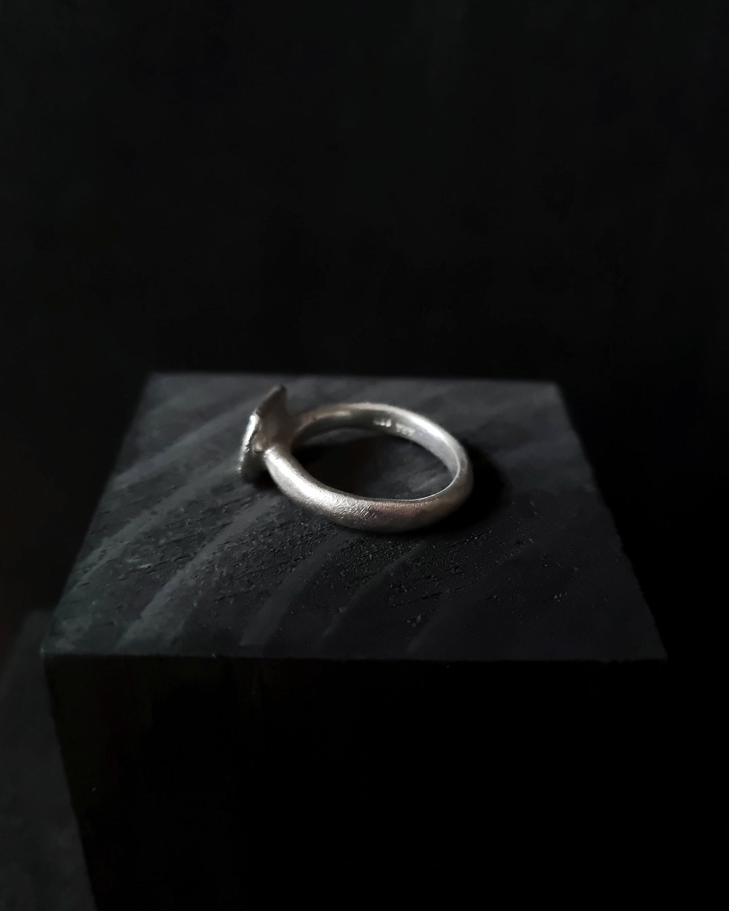 FRAME Green Tourmaline Silver Ring, size 51