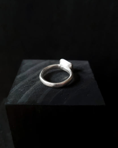 FRAME Green Tourmaline Silver Ring, size 51