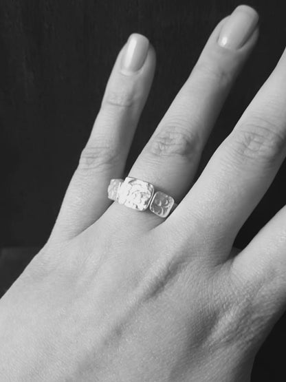 FRAME Silver Ring, size 53